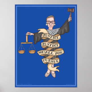 Poster RBG "Justiça, Justiça Perseguirão"