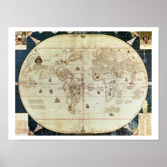 Poster Rc C 2487 Mapa do Mundo, projetado por Sebastien (Frente)