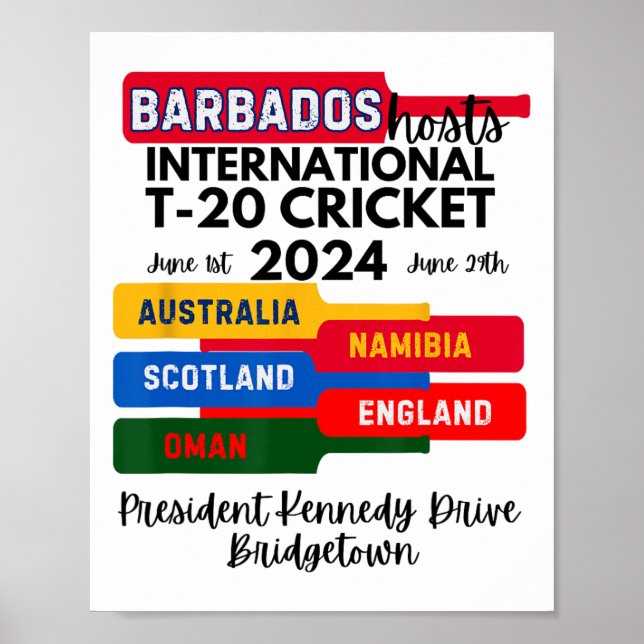 Poster Rdos T-20 International Cricket  (Frente)