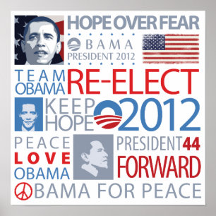 Pôster Re-elect Obama