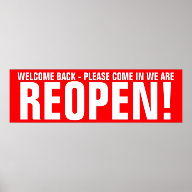 Poster Reabrir chamada de negócios para sinalização de aç (Frente)