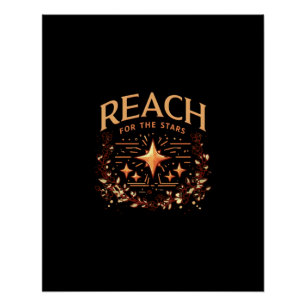 Pôster Reach for the Stars Digital Art Design