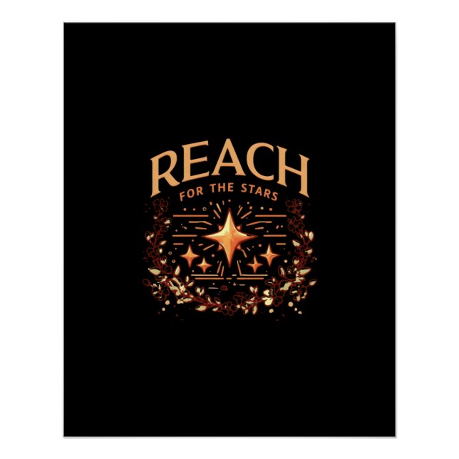 Pôster Reach for the Stars Digital Art Design (Frente)