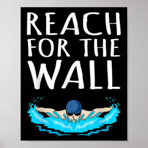 Poster Reach For Wall Divertido Nadador Nadador Treinador
