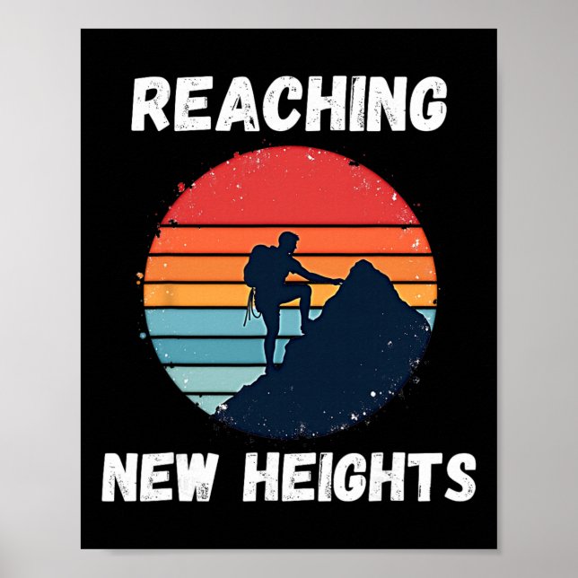 Poster Reaching New Heights Rock Climbing  (Frente)