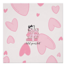 Pôster Read • Love • Display – Cat & Book Glossy Poster