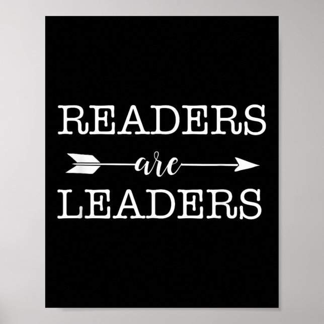 Poster Reader Are Leaders - Uplifting Motivational Slogan (Frente)