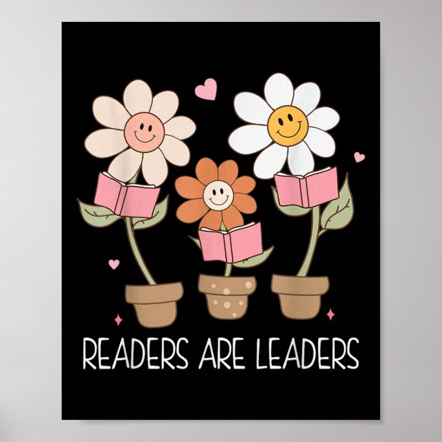 Poster Readers Are Leaders Motivational Reading Book Quot (Frente)