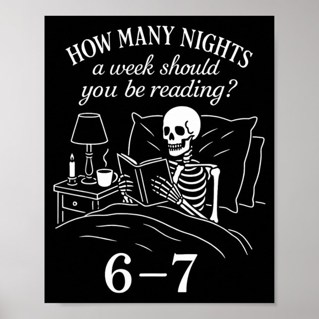 Poster Reading 67 Meme Englieacher Funny 67 Book Lover Hu (Frente)