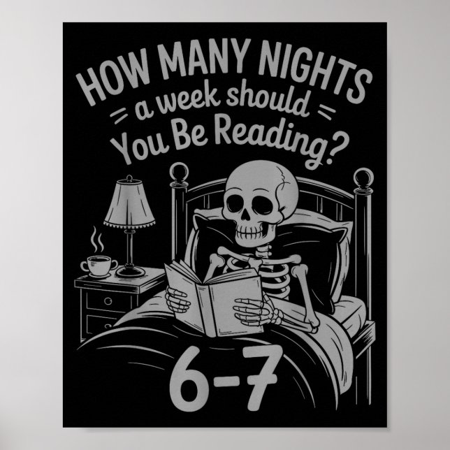 Poster Reading 67 Meme Englieacher Funny 67 Book Lover Hu (Frente)
