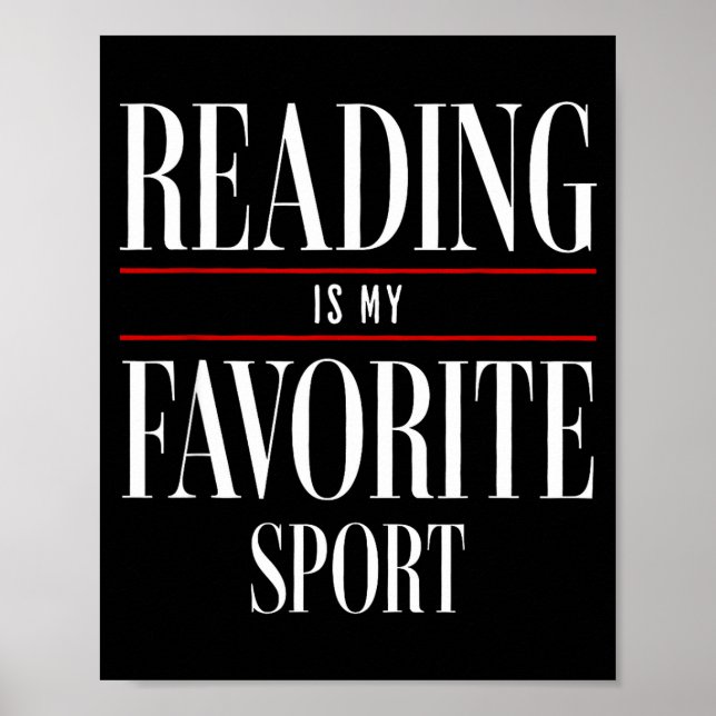 Poster Reading Is My Favorite Srt Book Lover Funny Saying (Frente)