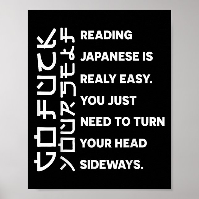 Poster Reading Japanese Is Really Easy Shirt Student Quot (Frente)