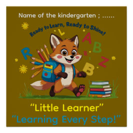 Pôster Ready to Learn, Ready to Shine!” – Kindergarten Mo
