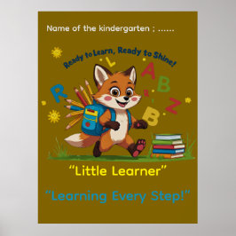 Poster Ready to Learn, Ready to Shine!” – Kindergarten Mo