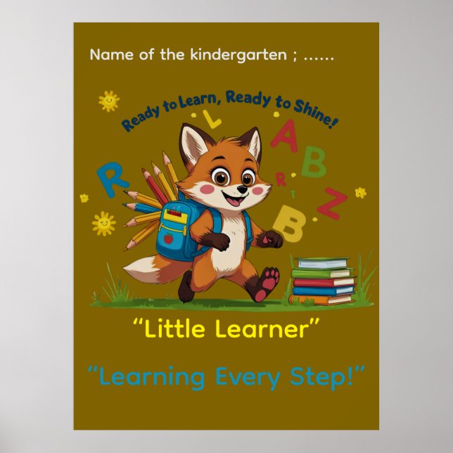 Poster Ready to Learn, Ready to Shine!” – Kindergarten Mo (Frente)