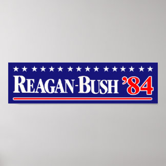 Poster Reagan Bush 84 Bumper Sticker