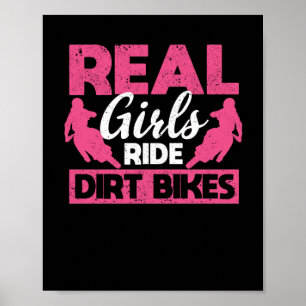 Poster Real girls riding dirt bikes motocross