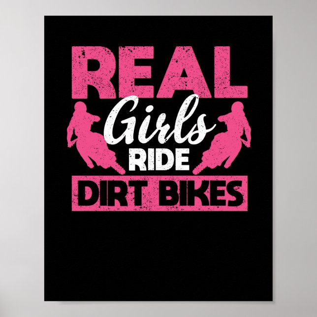 Poster Real girls riding dirt bikes motocross (Frente)