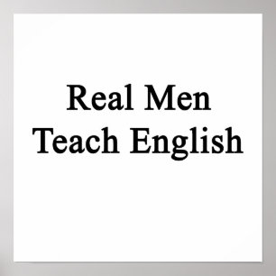 Poster Real Men Teach English