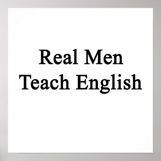 Poster Real Men Teach English (Frente)