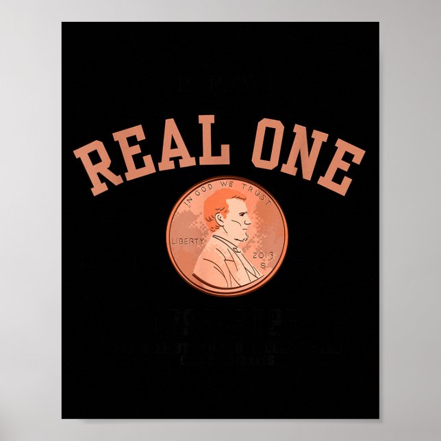 Poster Real One Penny Rip, Funny Coin Memorial,cent Retir (Frente)