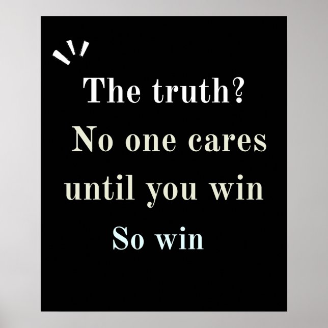 Poster "Real Ones Act" Motivational Quote  (Frente)