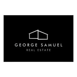 Pôster Realador de logotipo doméstico preto e branco