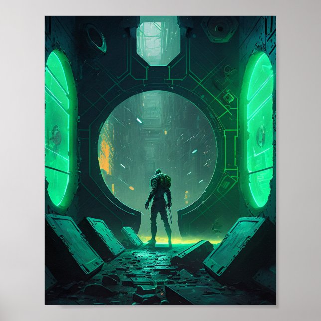 Poster Realidade Virtual Cyberpunk (Frente)