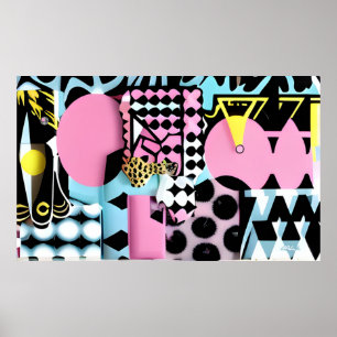 Poster Realinhado em Memphis Design