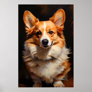 Poster Realismo Corgi - Retrato de Arte
