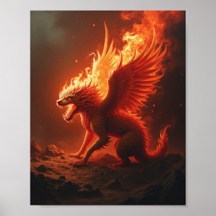 Poster realismo vermelho acendedor de chama