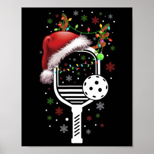 Poster Realizador de Natal do Jogador de Pickleball Xmas