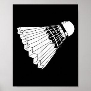 Poster Realmente gosto de peteca de badminton