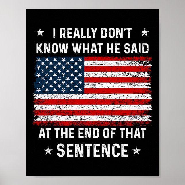 Poster Realmente não sei o que ele disse no final da fras (Frente)