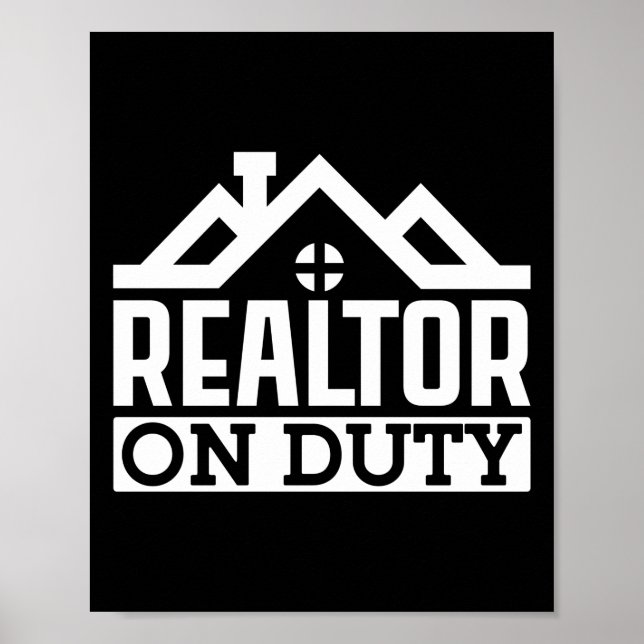 Poster Realtor do Agente Imobiliário do Realtor em Serviç (Frente)