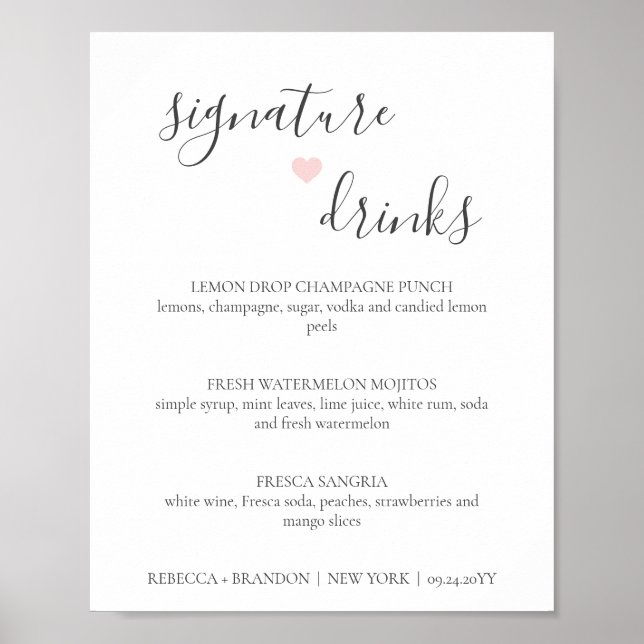Poster Rebecca Bebidas com Assinatura Simples Sinal de Ca (Frente)