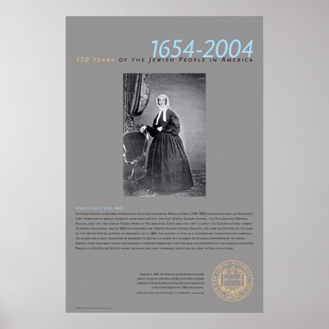 Poster Rebecca Gratz (1781-1869) (Frente)