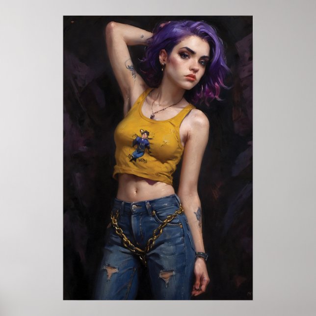 Poster Rebel em Cor (Frente)