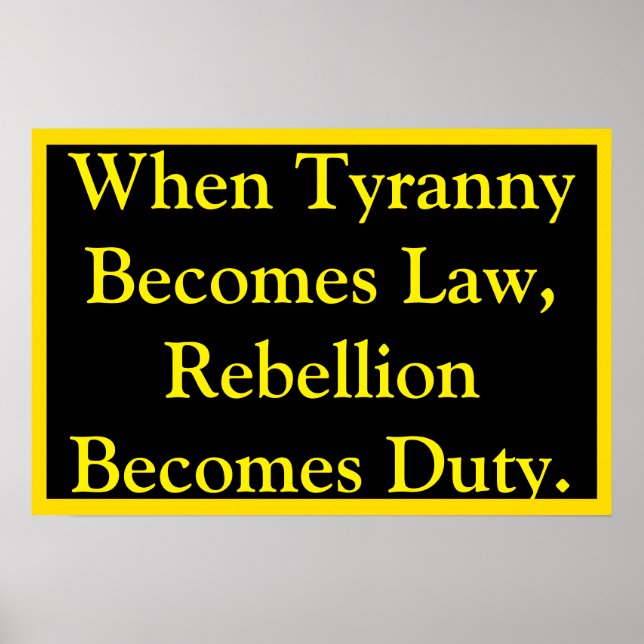 Poster Rebellion Becomes Duty (Frente)