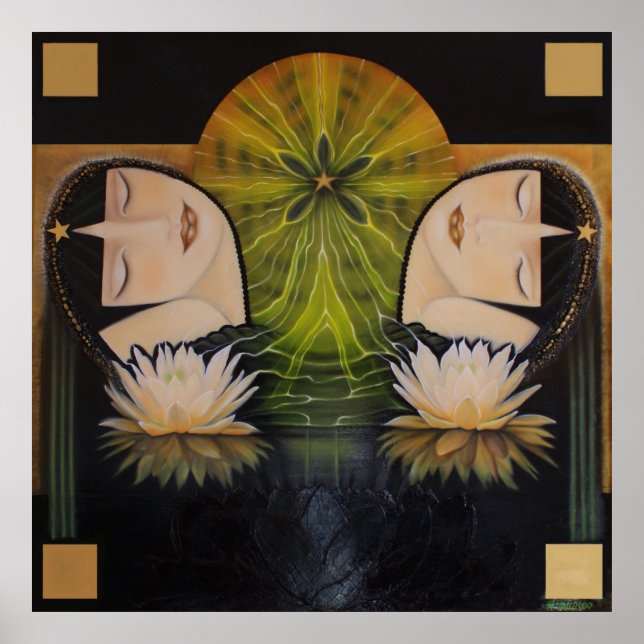 Pôster REBIRTH_ pintura de Adela Stefanov (Frente)