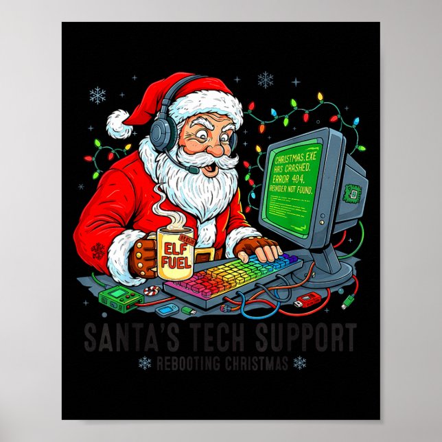 Poster Rebooting Support s Santa Tech Team (Frente)