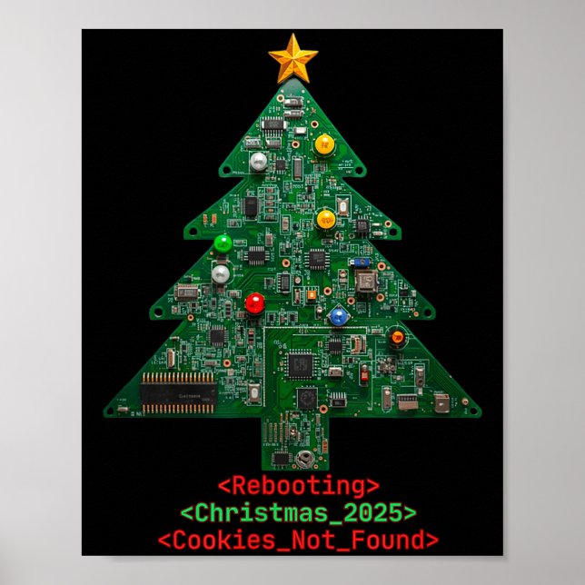 Poster Rebooting The Holidays It Tech Suprt Computer Geek (Frente)