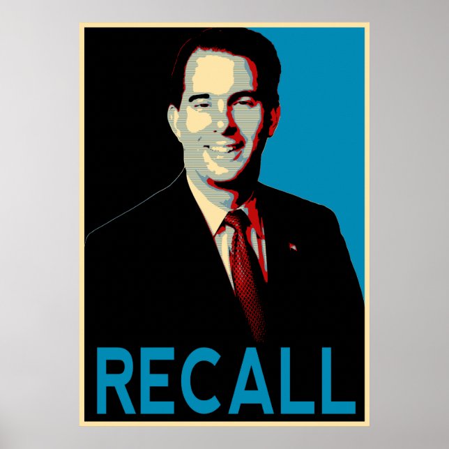 Poster Recall Governor Scott Walker (Frente)