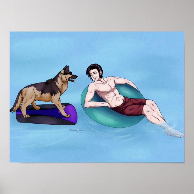 Poster Recaxamento na piscina (Frente)