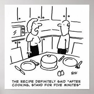 Poster Receber instruções seguidas em um Cozinhar em uma