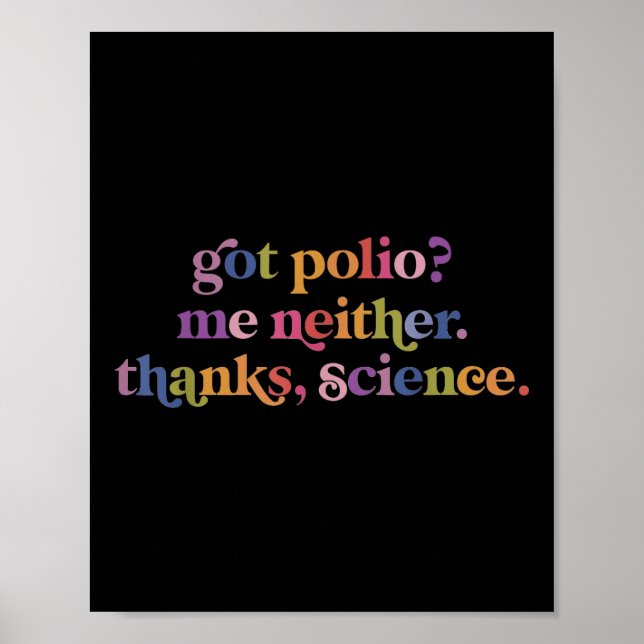 Poster Recebi Poli Nem Obrigado Science (Frente)