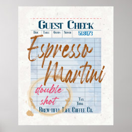 Poster Recebimento de Cheque de Convidado Espresso Martin