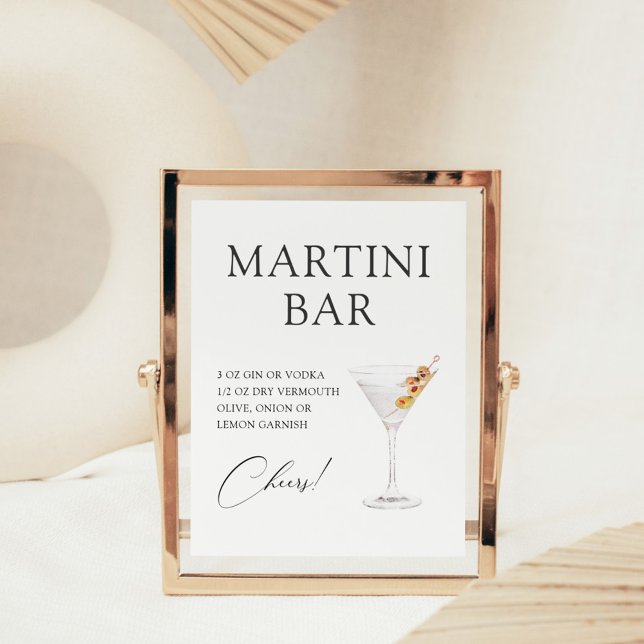 Poster Receita de Bar de Cocktail Martini (Criador carregado)