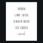 Poster Receita de Cocktail em Moscou<br><div class="desc">Receita de Cocktail em Moscou</div>