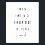 Poster Receita de Cocktail em Moscou<br><div class="desc">Receita de Cocktail em Moscou</div>